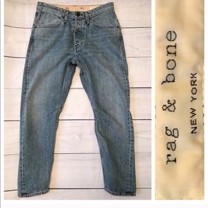 Rag & Bone High Waist Cropped Ankle Mom Jean